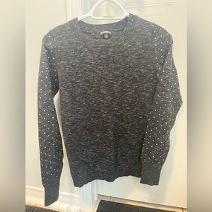 Express Long Sleeve Grey with rhinestone arms Size Small